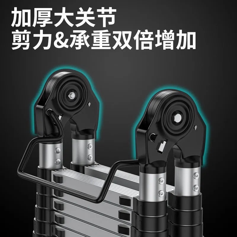 铝合金伸缩梯子家用折叠梯多功能收缩直梯加厚升降工程专用梯爬梯|undefined