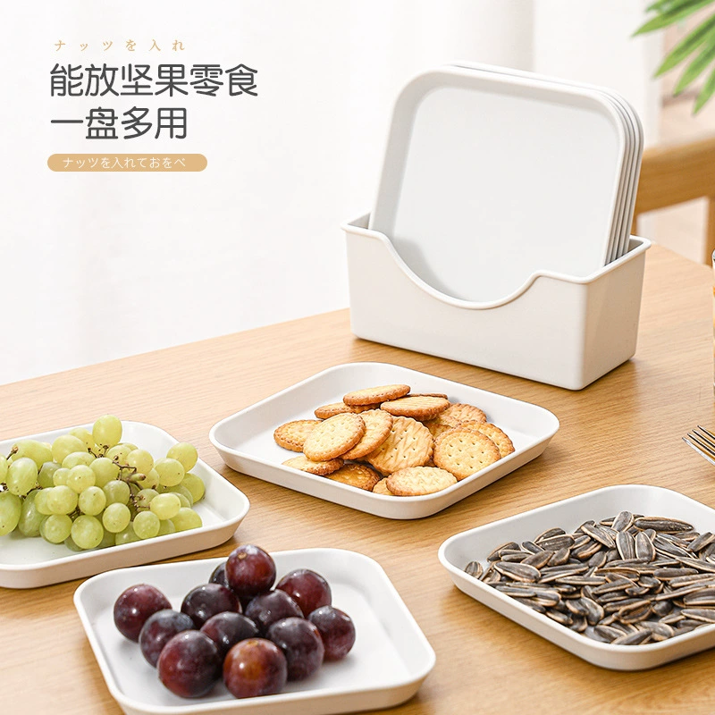 Квадратная костяная тарелка для соуса, обеденный стол, бытовая тарелка для закусок, тарелка для сухофруктов, тарелка для орехов, 8 шт.