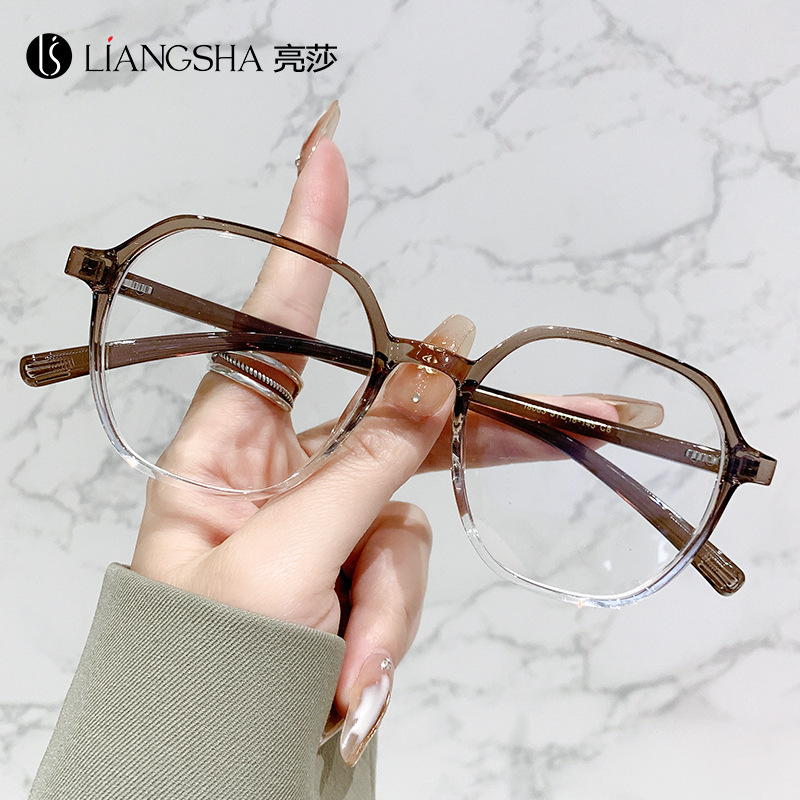 Ultra-light TR glasses frame Little Red Riding Book Korean-style women's plain-looking air-cooled tea-colored college-style anti-blue-ray with myopia glasses frame