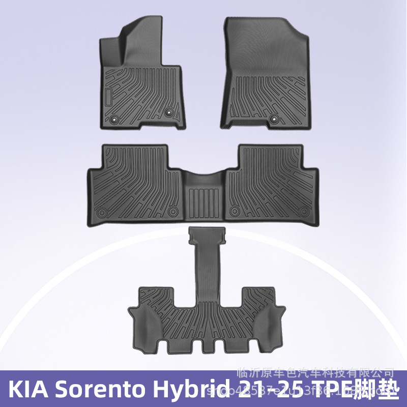 Para KLA Sorento Hybrid 2021-2025 TPE almohadilla de pie 3D para todo clima