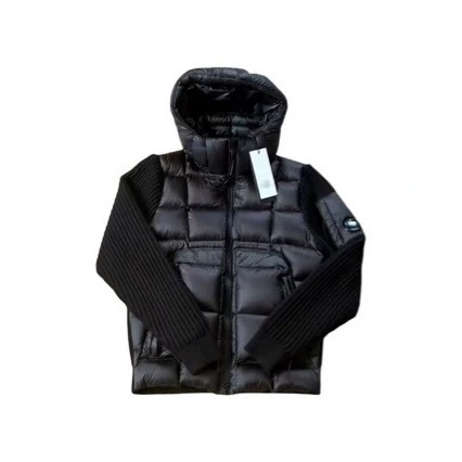 2025 High-End Version C Brand P's New Winter Knit Patchwork Lightweight Stand-Collar down Jacket for Men and Women Cardigan Outerwear