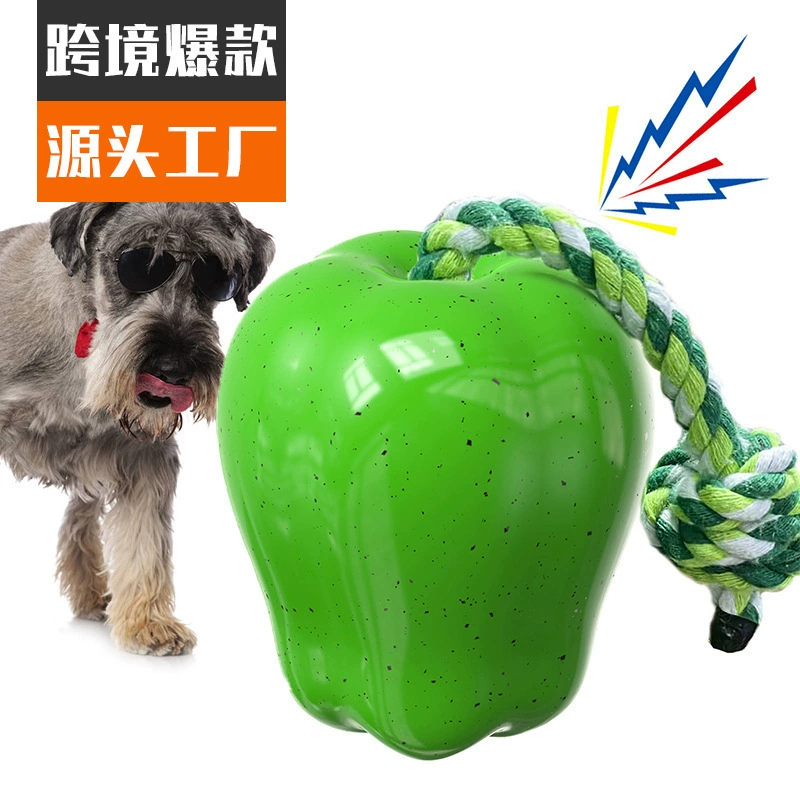 Товары для домашних животных Фабрика оптовая компания новая популярная устойчивая к укусам молярная игрушка для укусов собак со звуком Apple