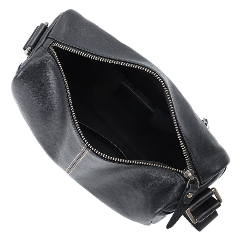 Genuine Leather Crossbody Bag for Men, Casual and High-End Style, Waterproof Horizontal Korean-Style Men's Shoulder Bag, First-Layer Cowhide