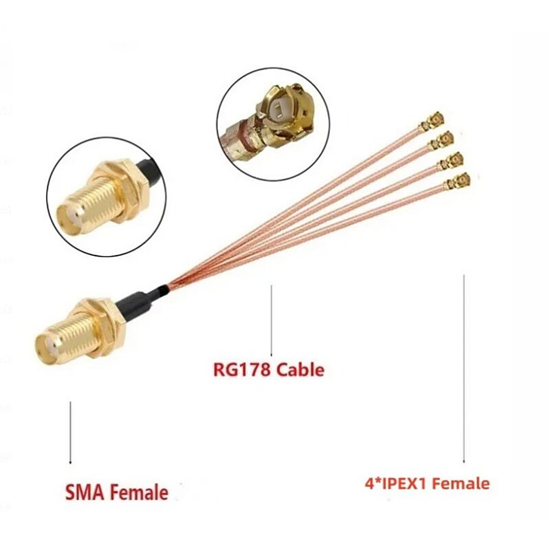 RG178天线连接线IPEX/UFL/U.FL/IPX连接线 SMA母头连接线射频天线