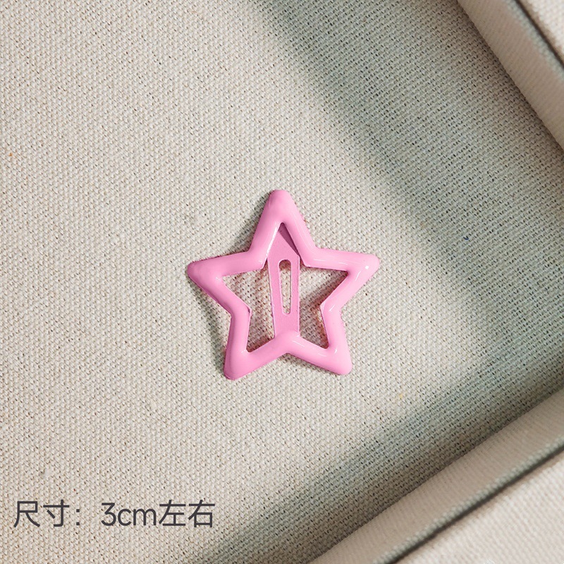 Approximately 3cm star hair clip - medium pink