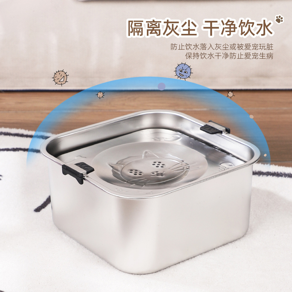 304 stainless steel dog bowl suspended bowl square floating bowl dog…