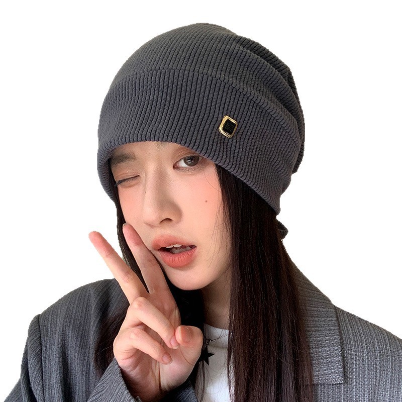 韩版秋冬季帽子女款包头帽大头围显脸小冷帽英伦风复古百搭堆堆帽|undefined