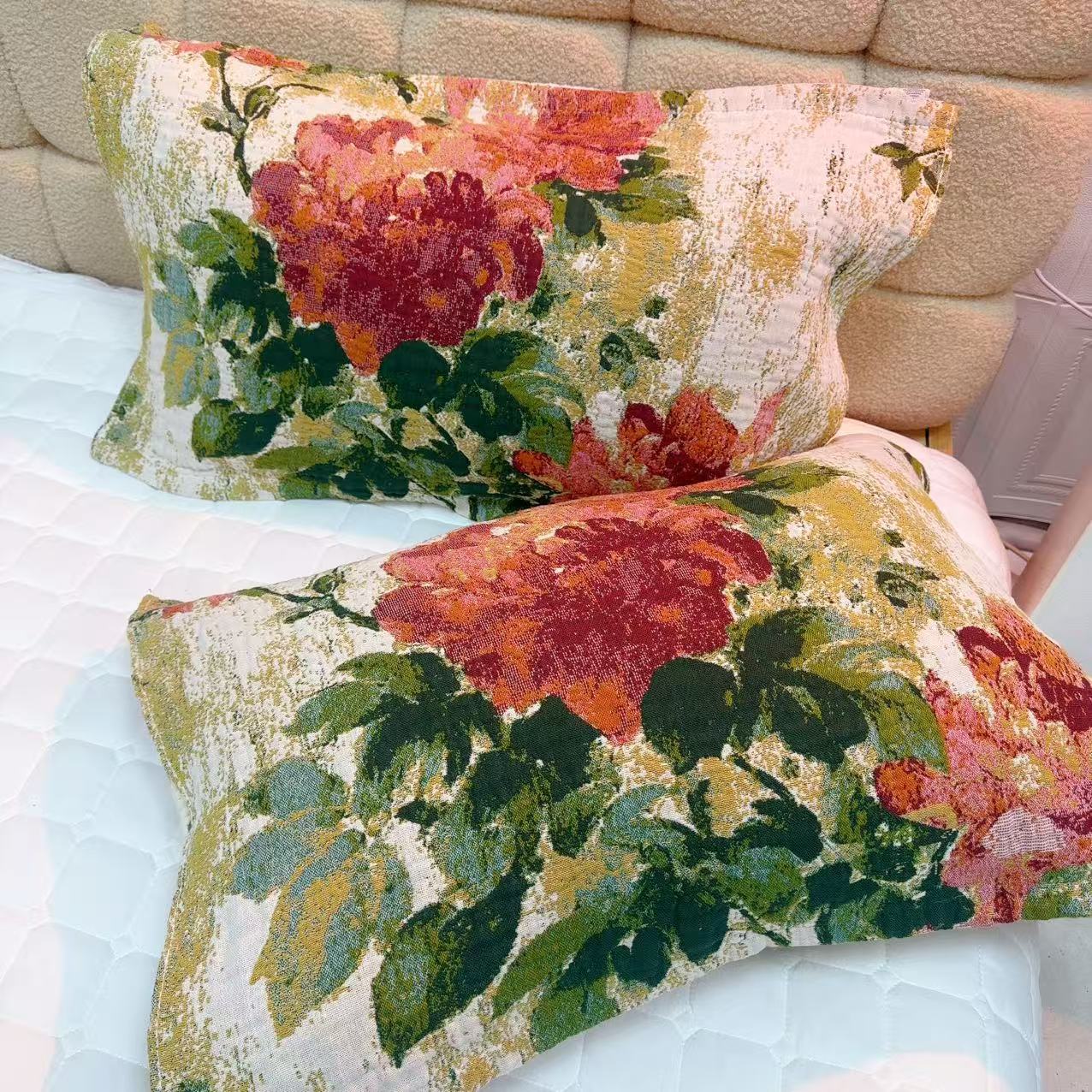 Cotton multi-layer gauze pillow cover