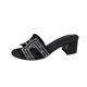High Heel Sandals 2025 Summer New Casual Comfortable Slippers Women's Light Luxury All-match Outer Wear Bright Diamond Sandals