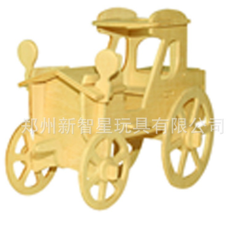 3d立体パズル手作りdiy木製の組み合わせ木製の組み合わせ恐竜木製小屋の車