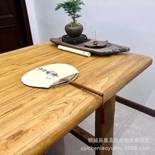新中式老榆木茶桌家用小茶台实木民宿设计原生态阳台茶桌椅组合