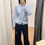 圆领长袖通勤针织毛衣