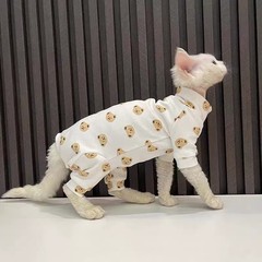 猫服 ペット服 可愛いクマさん 四足服 日焼け防止 保温 室内用 無毛猫 犬 ドイツ風 トレンドブランド