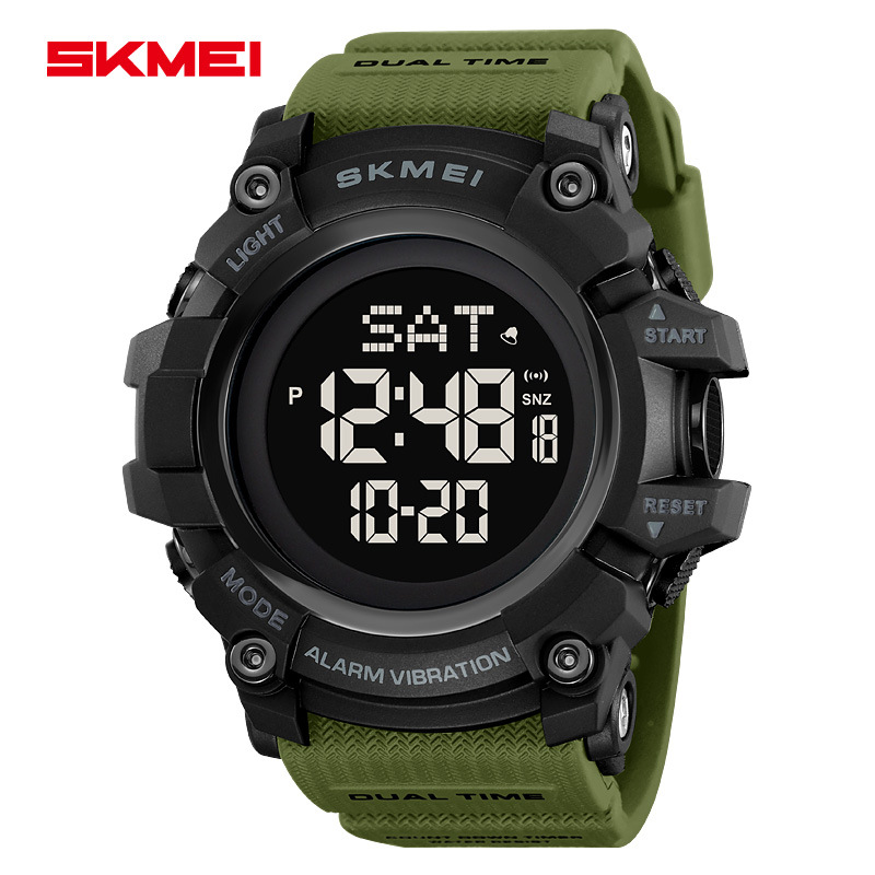 Momento hermoso reloj deportivo masculino reloj electrónico recordatorio de vibración multifuncional estudiante ocio al aire libre reloj electrónico impermeable