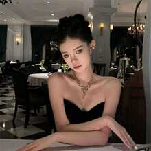 新娘婚礼宴会百搭高级感项饰首饰套装个性时尚设计感夸张项链耳环