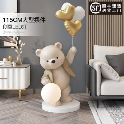 Light extravagance Cartoon Bear Decoration Large to ground a living room Home Furnishing TV cabinet sofa originality ornament Housewarming New home