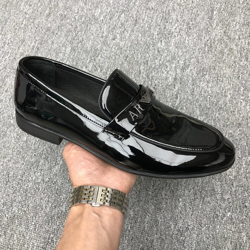 Европейская модная мужская обувь, глянцевые деловые деловые банкетные туфли, офисная обувь, универсальные повседневные мужские свадебные туфли для жениха