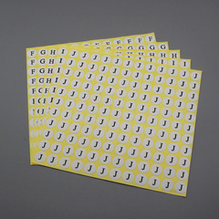 Circular letter labels with a diameter of 13mm, 26 English letter number furniture stickers, digital size self-adhesive labels