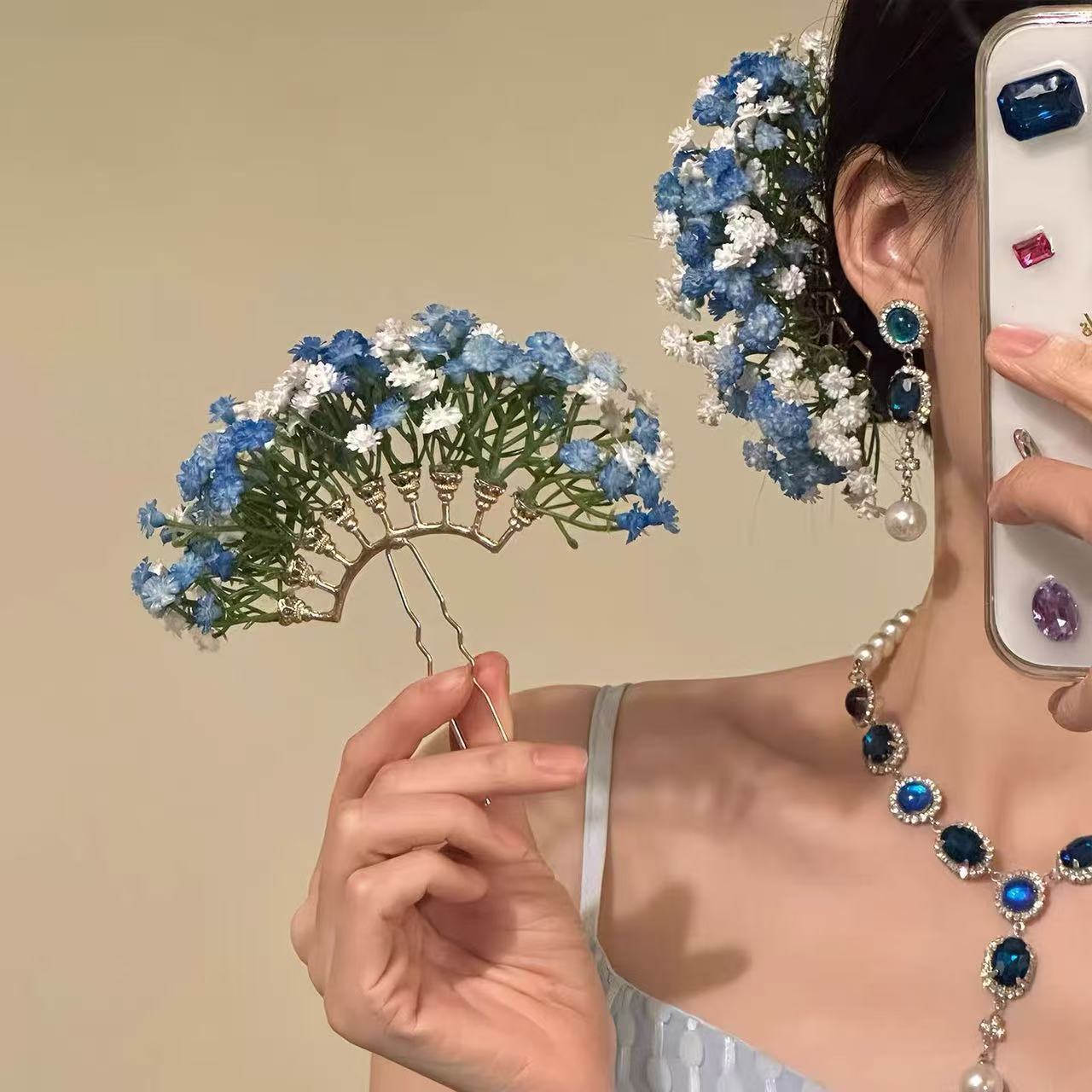 Hairpin upgraded blue and white