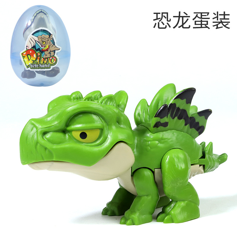 Transfronterizo nuevo dinosaurio morder dedos conjunto móvil tiranosaurio Paquete de huevo simulación modelo de dinosaurio juguete puesto de juguete