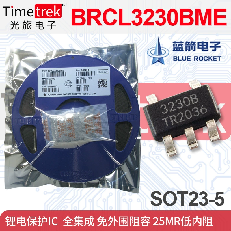 Голубое внутреннее сопротивление ИК БРКЛ3230БМЭ 3230Б предохранения от батареи лития стрелки экстренно низкое SOT23-5