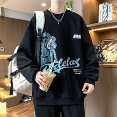 春秋季卫衣男孩12-15岁青少年学生13宽松圆领上衣服14大童长袖t恤