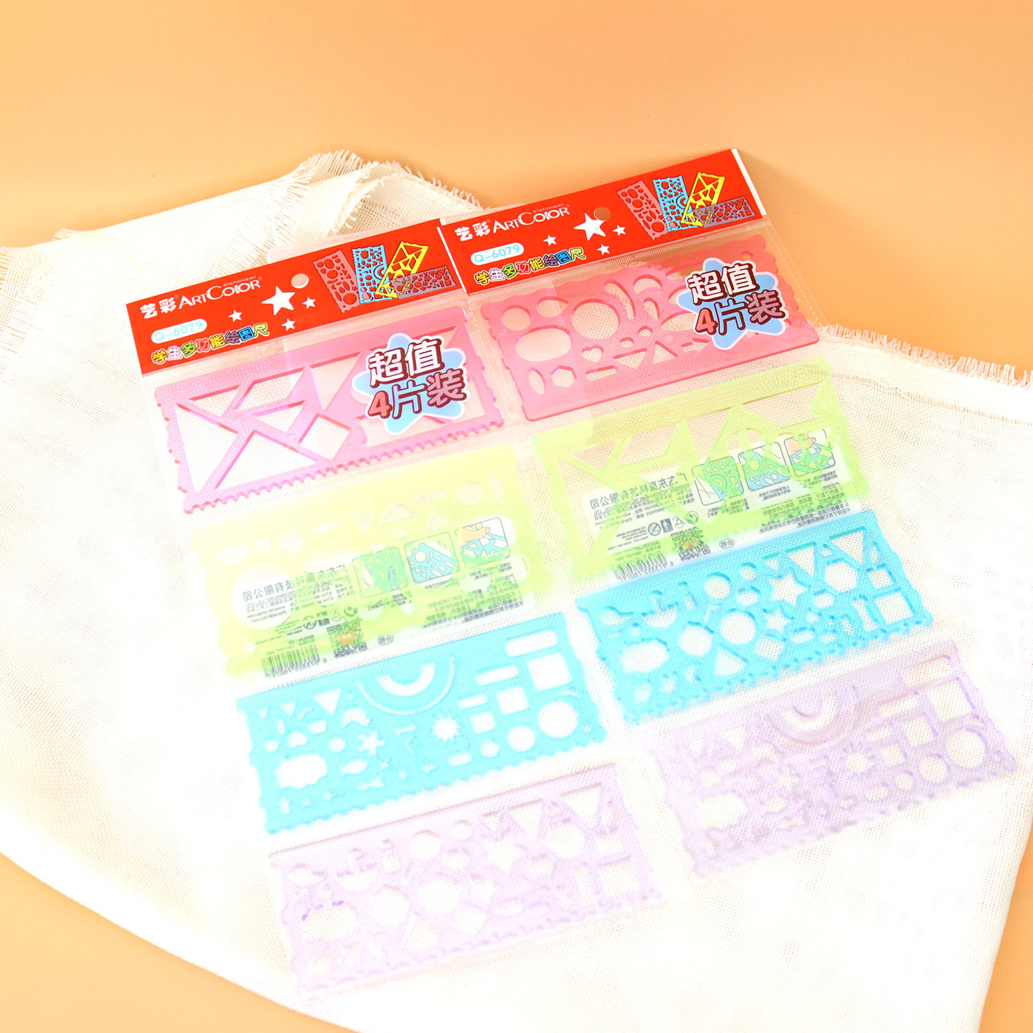 Multifunctional Drawing Template Ruler, Digital Geometric Ruler, Art Student Learning Stationery Supplies for Measuring Angles, Versatile Ruler