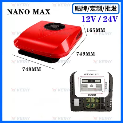 Automotive air conditioning – variable frequency parking air conditioner - 24vredspecialized-overhead-integrated-air-conditioner-for-light-trucksnano-max
