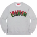 E528 SS21 Supreme Stacked Crewneck Embroidered Multi-Color Grey