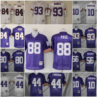 Vikings uniform football uniform American football jersey legendary second generation retro embroidered mesh training match suit