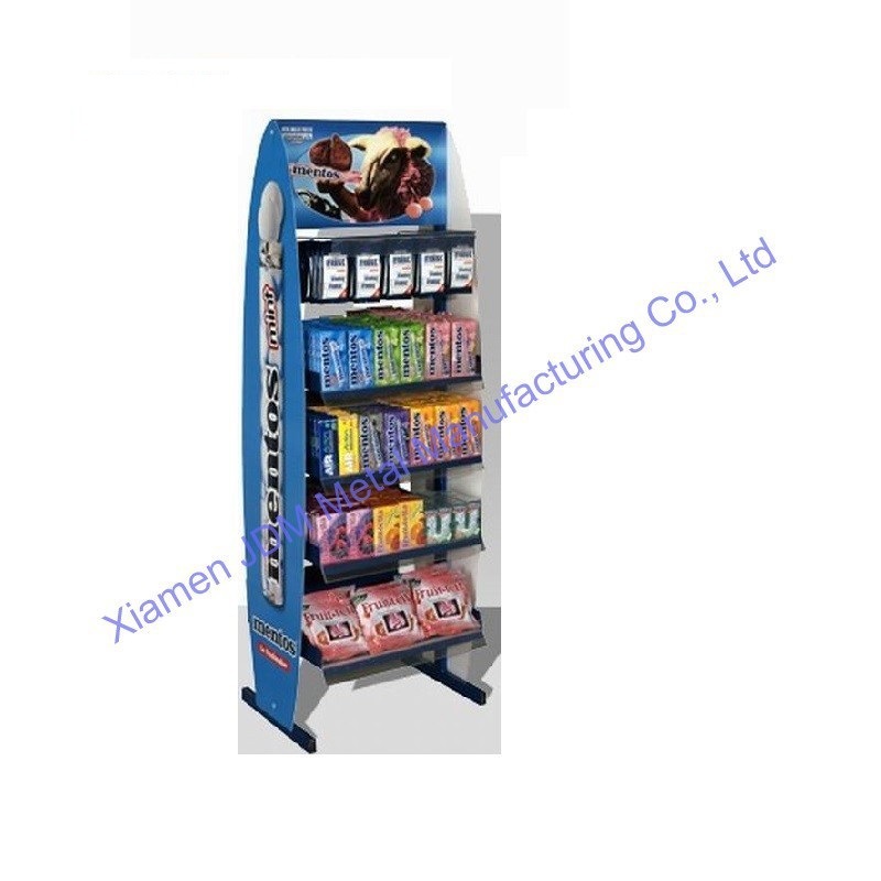 超市展示架咖啡饮料包式货架 展示架五金铁艺陈列架货架 产品展架