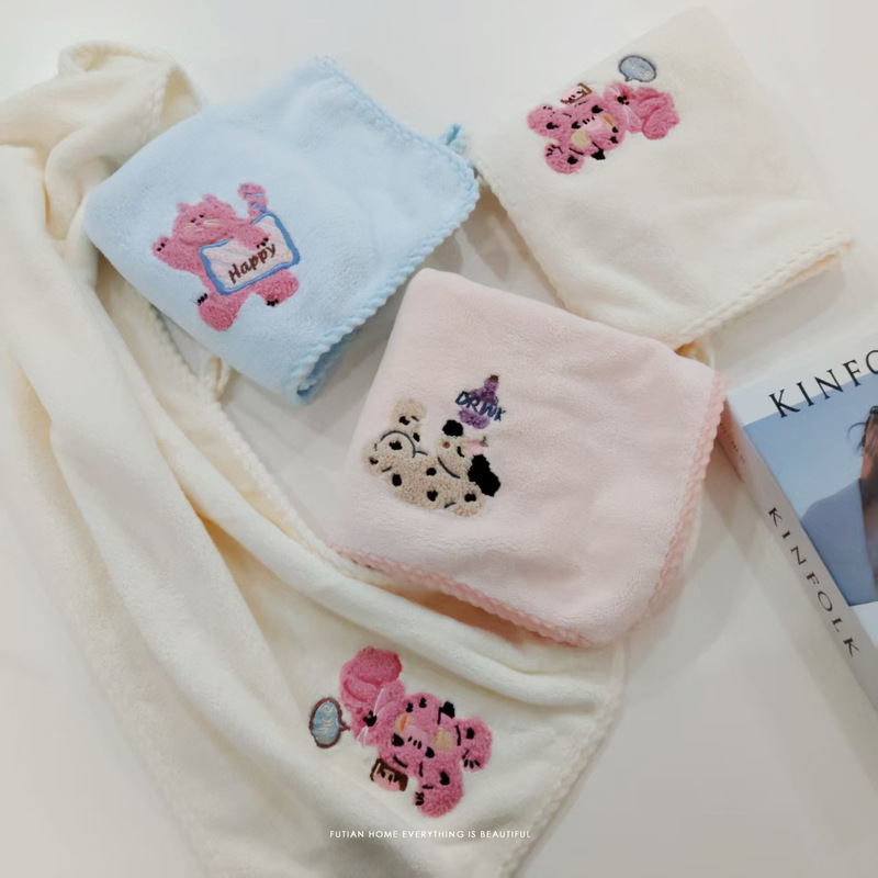 Futian Coral Velvet Towel Is More Absorbent Than Cotton, Softer, Does Not Fade, Is Cute, Quick-Drying, and Is Suitable for Washing Face and Wiping Hair in Student Dormitories Futian Coral Velvet Towel Is More Absorbent Than Cotton, Softer, Does Not Fade, Is Cute, Quick-Drying, and Is Suitable for Washing Face and Wiping Hair in Student Dormitories