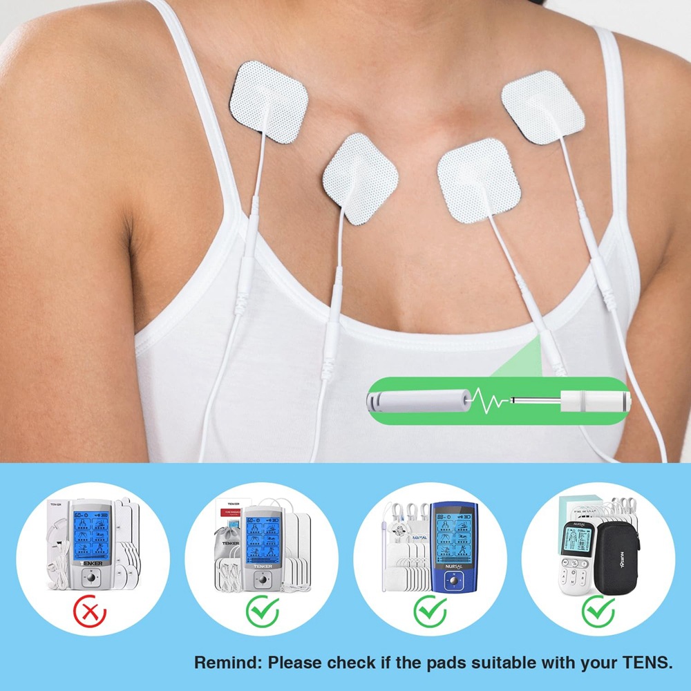 parche de masaje de fisioterapia de gel tipo pin pieza de electrodo autoadhesivo tejido no tejido pectoral accesorio pieza de electrodo de fisioterapia