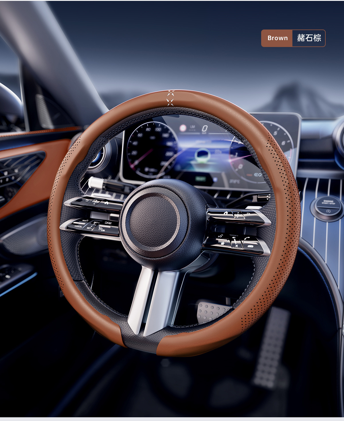 New Car Steering Wheel Cover, Suitable for All Seasons, High-End Feel, Ultra-Thin, Non-Slip, 9D Card-Style Full-Cover Handlebar Cover, Cross-Border Hot Seller