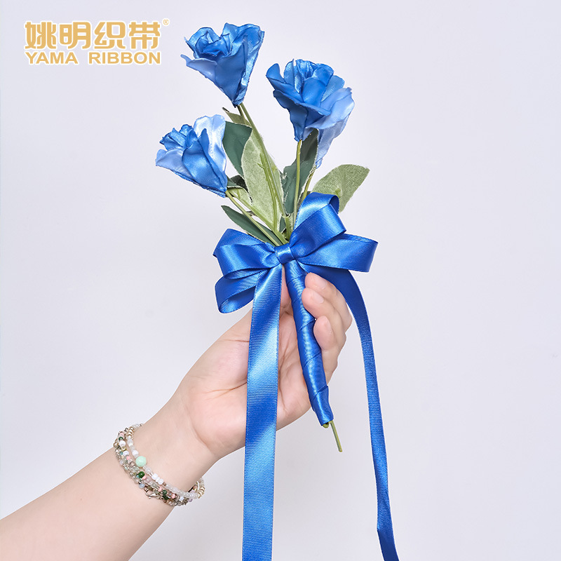 Yao Ming serie azul de cinta de poliéster de doble cara de cinta de cinta 22mm bobina de cinta de nudo