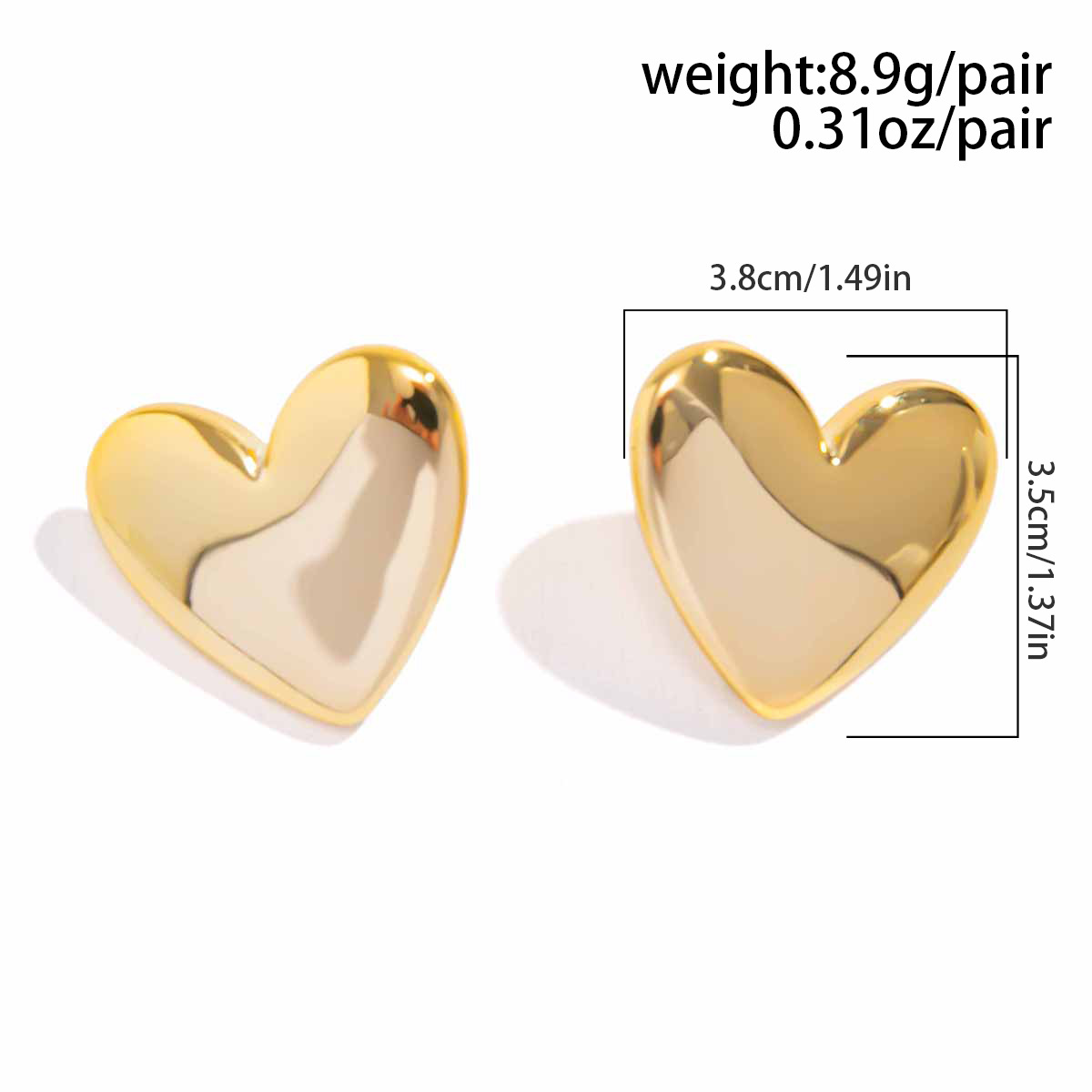 1 Par Estilo Simple Estilo Clásico Gotitas De Agua Forma De Corazón Enchapado Hierro Chapado En Oro Pendientes display picture 11