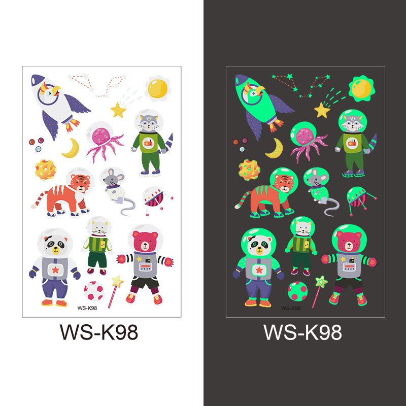 Tatuajes Temporales Infantiles Luminoso para Niños