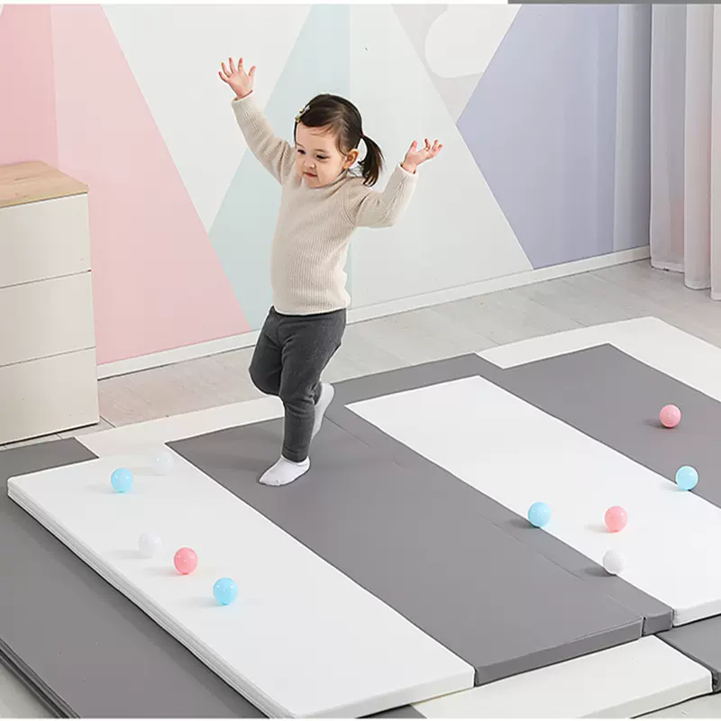 4段5段尺寸可选设计宝宝折叠爬行垫婴儿儿童客厅围栏游戏垫学步垫