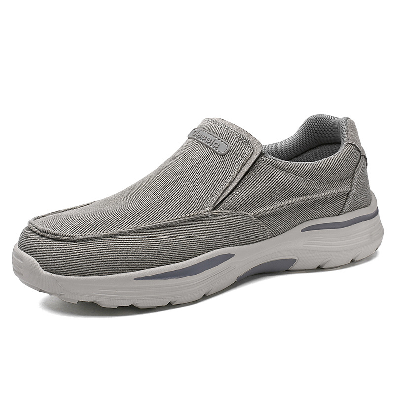 Plus-size Cross-border Men's Canvas Slip-on Loafers, Lightweight Casual For Foreign Trade, Wholesale Comfortable Shoes_vogvips.com