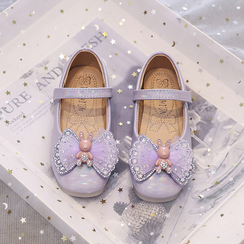 Children's Butterfly Crystal Princess Shoes, 2025 Summer, Small and Medium Size Girls' Platform Singlet for Performance