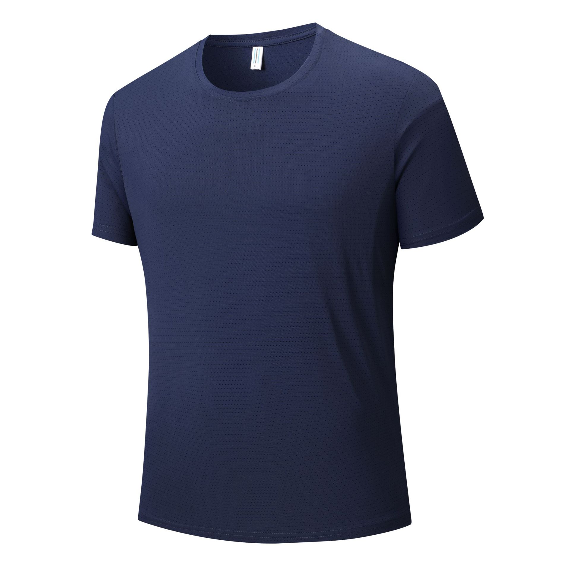 Ropa de trabajo de verano camiseta de hielo de secado rápido cuello redondo logotipo de manga corta ropa de trabajo corporativa deportiva image 10
