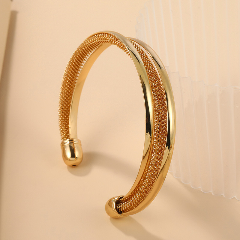 Simple Style Geometric Alloy Plating Womenu0027S Bangle