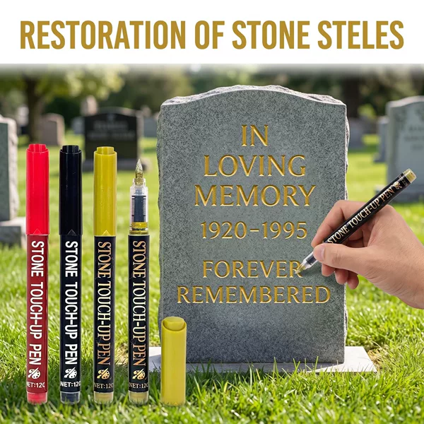 Direct liquid type ultra-large capacity stone monument touch-up pen, inscription restoration marker, waterproof, sun-resistant, non-fading stone monument touch-up paint