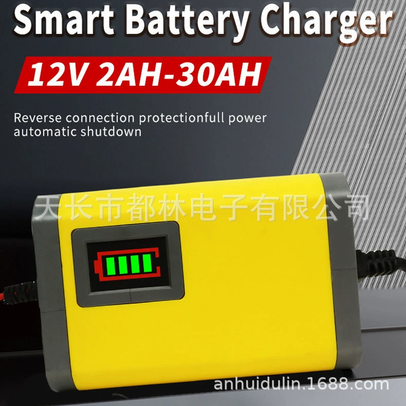 Зарядное устройство для мотоциклетных свинцово-кислотных аккумуляторов 12В 2А, с функцией восстановления и защитой от обратной полярности, специально для свинцово-кислотных аккумуляторов