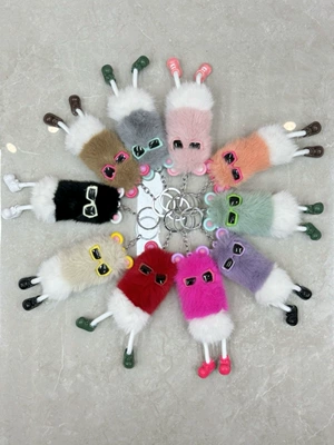 Imitation Fox Fur Briquette Pluş açarlıqlar - long-strip-sprite-14