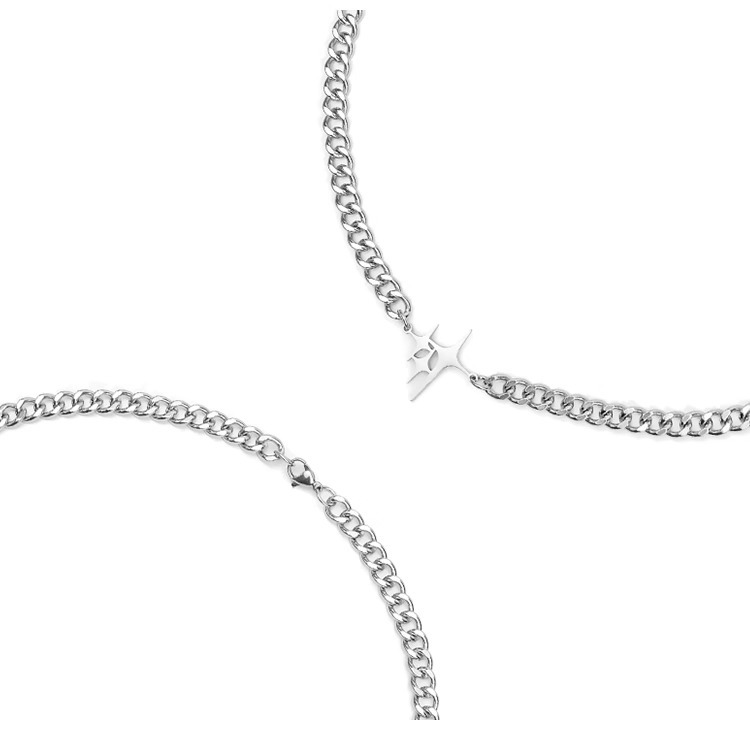 Alloy, Titanium Steel Material IG Style Star Alloy Titanium Steel Plating Unisex Necklace Men Chain Necklaces