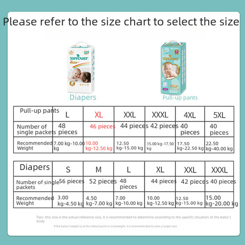 Export processing wholesale soft cotton 56 pieces simple package ultra-thin large ring waist baby diaper diapers pull-up pants 