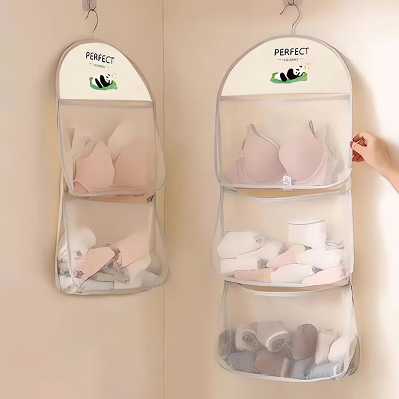 Household Hanging Storage Hanging Bag Visual Mesh Storage Bag Kitchen Bedroom Sundries Underwear Socks Storage Net Pocket Household Hanging Storage Hanging Bag Visual Mesh Storage Bag Kitchen Bedroom Sundries Underwear Socks Storage Net Pocket