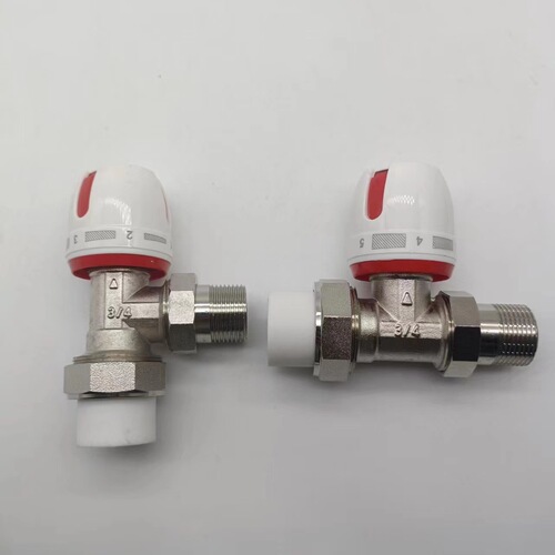 Wholesale brass PPR direct-type thermostatic valve, radiator type thermostatic valve, threaded hot melt manual underfloor heating regulating valve