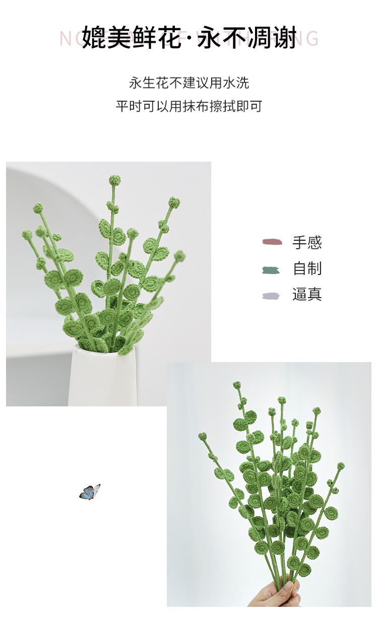 Eucalyptus leaf dried flower finished products, Instagram-popular plants, Nordic-style hand-woven everlasting flower arrangements and ornaments wholesale pic 2